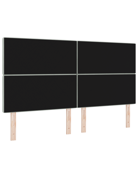 Testiera LED Grigio Chiaro 90 cm Velluto