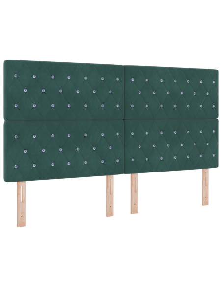 Testiera a LED Verde Scuro 90 cm Velluto