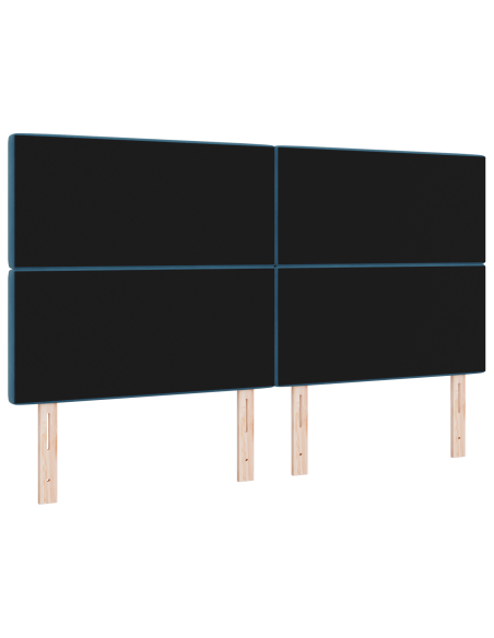 Testiera LED Blu Scuro 90 cm in Velluto