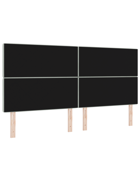 Testiera LED con testiera Grigio chiaro 200 cm Poliestere