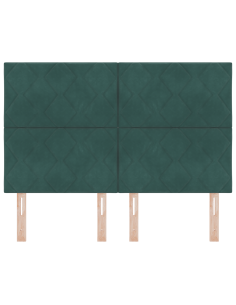 Testiera LED Verde Scuro 144 cm Pelle Sintetica