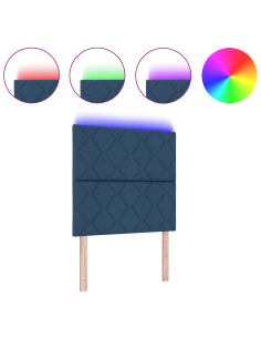 Testiera Blu 100 cm Tessuto 2