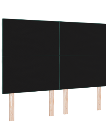 Testiera LED Verde Scuro 144 cm Pelle Sintetica