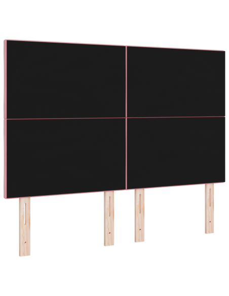Testiera Design Blocchi Diamante Rosa 144 cm Velluto