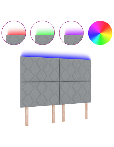 Testiera Grigio chiaro 160 cm Tessuto