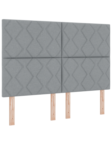 Testiera Grigio chiaro 160 cm Tessuto