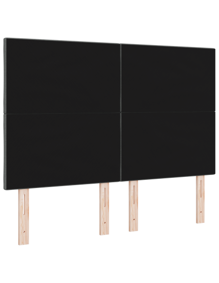 Testata LED  Design a Blocchi di Diamante Grigio Scuro 160 cm Tessuto