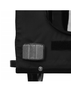 Rimorchio da Bici per Animali Nero Oxford e Ferro