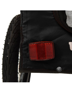 Rimorchio da Bici per Animali Nero Oxford e Ferro