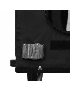 Rimorchio da Bici per Animali Nero Oxford e Ferro