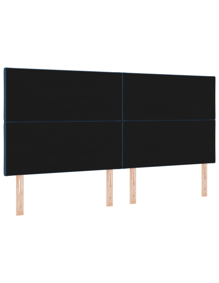 Testata LED  Design Diamond Blocks Blu 200 cm Tessuto