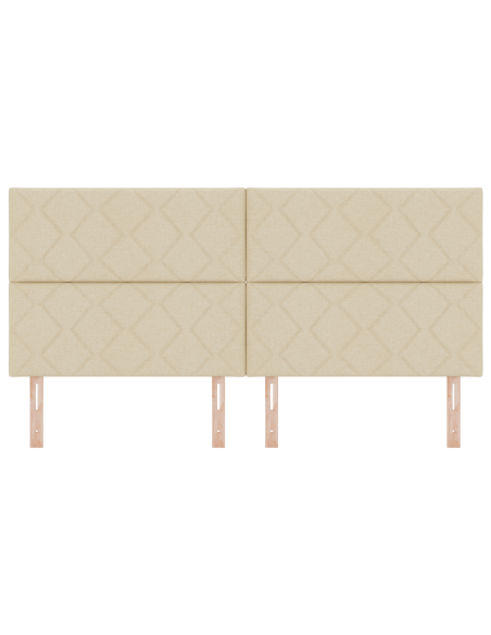 Testata LED  Design a Blocchi di Diamante Panna 200 cm Tessuto