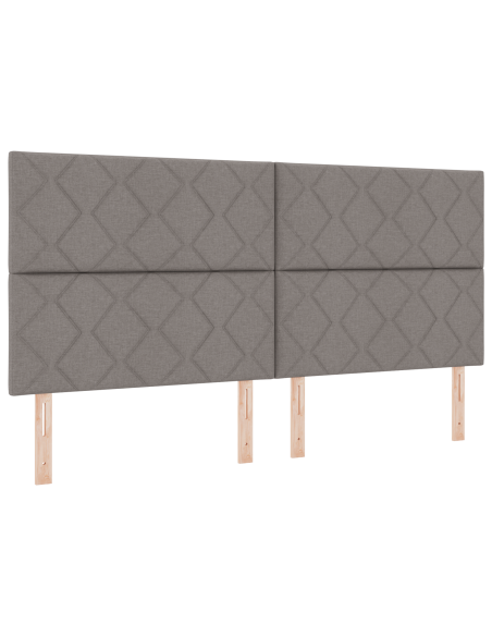 Testiera LED  Design Blocchi di Diamante Tortora 200 cm Tessuto