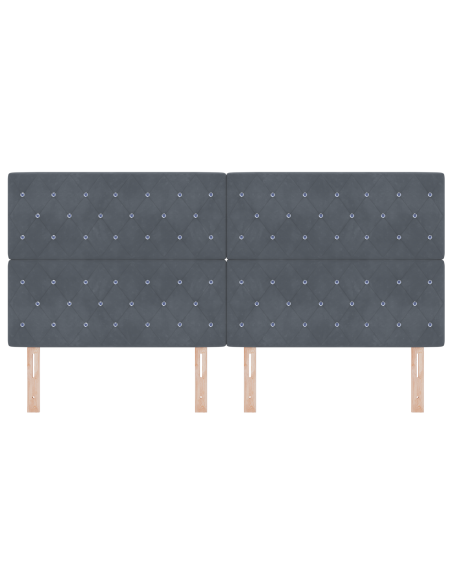 Testata LED Grigia Scura 100 cm Velluto