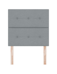 Testiera LED con testiera Grigio chiaro 80 cm Poliestere