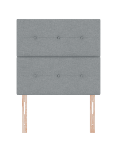 Testiera LED con testiera Grigio chiaro 80 cm Poliestere