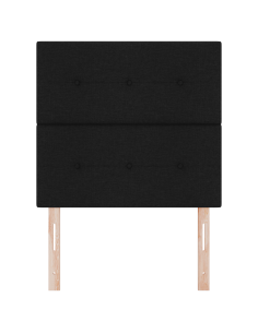 Testiera LED con luci a strisce a LED Nero 80 cm Poliestere