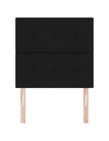 Testiera LED con luci a strisce a LED Nero 80 cm Poliestere