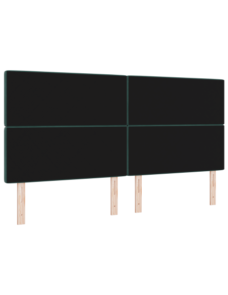 Testiera LED con testiera Verde Scuro 200 cm Poliestere