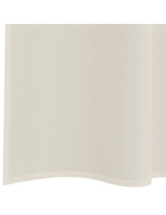 Tende in Voile con Tasche per Aste 2 pz Crema