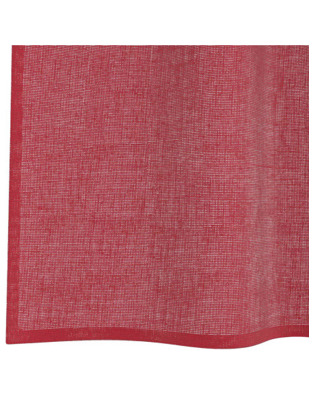 Tende in Voile con Passanti 2 pz Rosso Vino 140x140 cm