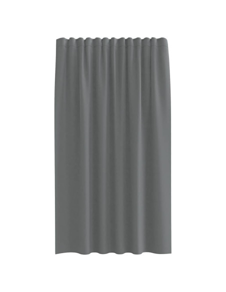 Tende in Voile con Tasche per Aste 2 pz Grigio Scuro