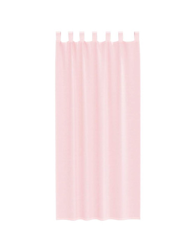 Tende in Voile con Tasche per Aste 2 pz Rosa Chiaro