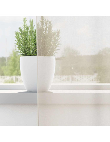 Tende in Voile con Tasche per Aste 2 pz Crema