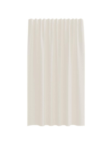 Tende in Voile con Tasche per Aste 2 pz Crema