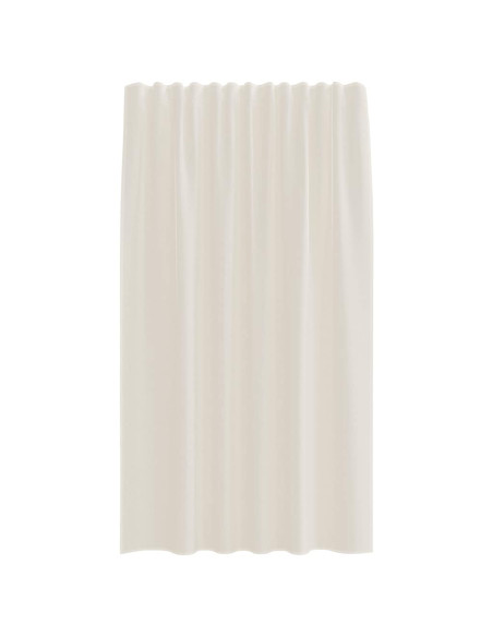 Tende in Voile con Tasche per Aste 2 pz Crema