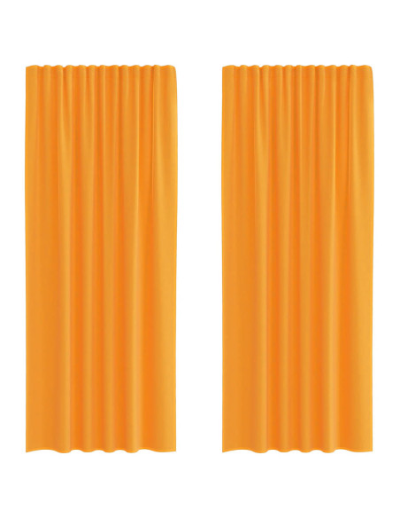 Tende in Voile con Tasche per Aste 2 pz Arancio