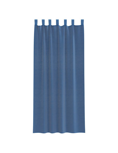 Tende in Voile con Passanti 2 pz Blu Reale 140x225 cm