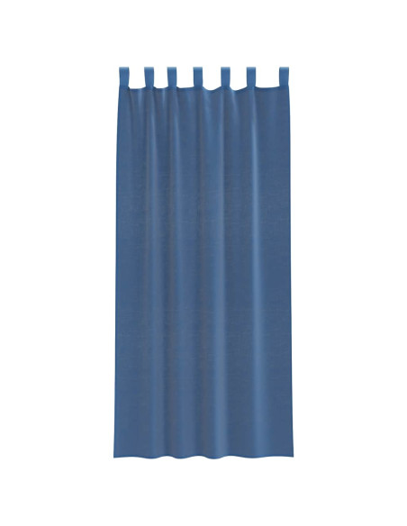 Tende in Voile con Passanti 2 pz Blu Reale 140x225 cm