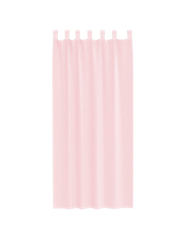 Tende in Voile con Passanti 2 pz Rosa Chiaro 140x225 cm