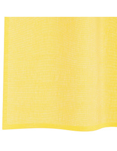 Tende in Voile con Tasche per Aste 2 pz Giallo