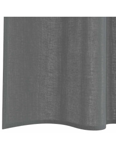 Tende in Voile con Tasche per Aste 2 pz Grigio Scuro