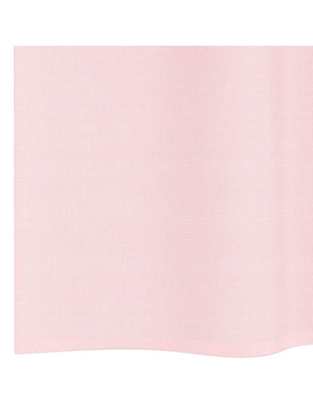 Tende in Voile con Tasche per Aste 2 pz Rosa Chiaro