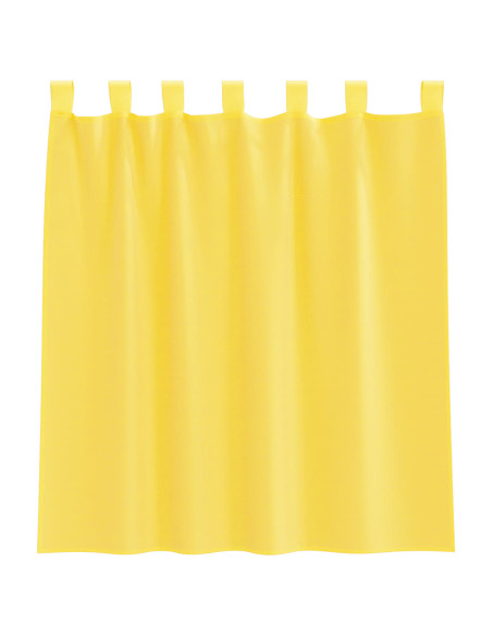 Tende in Voile con Tasche per Aste 2 pz Giallo