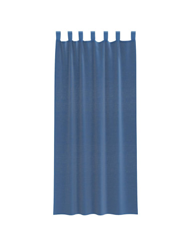 Tende in Voile con Tasche per Aste 2 pz Blu Reale