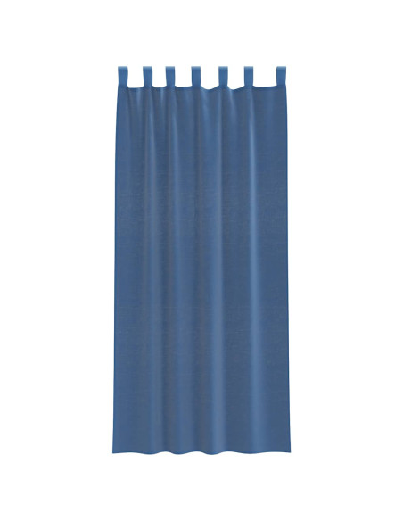 Tende in Voile con Tasche per Aste 2 pz Blu Reale