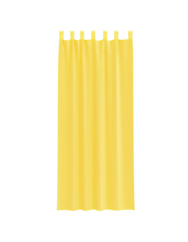 Tende in Voile con Tasche per Aste 2 pz Giallo