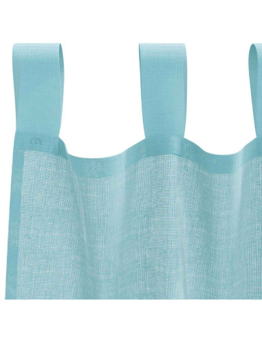 Tende in Voile con Tasche per Aste 2 pz Turchese