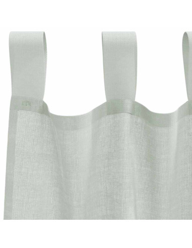 Tende in Voile con Tasche per Aste 2 pz Grigio Chiaro