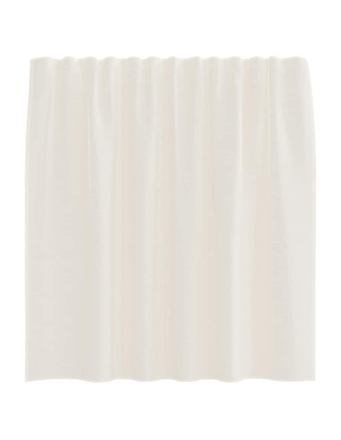 Tende in Voile con Tasche per Aste 2 pz Crema