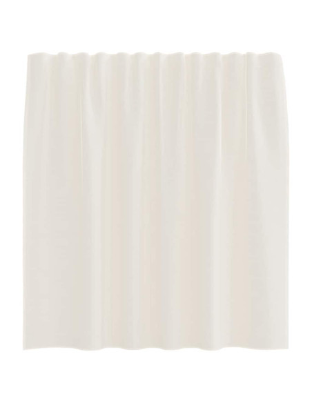Tende in Voile con Tasche per Aste 2 pz Crema