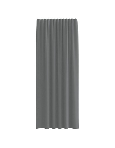 Tende in Voile con Tasche per Aste 2 pz Grigio Scuro
