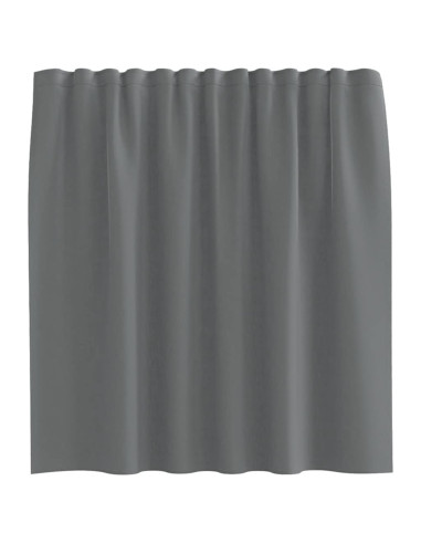 Tende in Voile con Tasche per Aste 2 pz Grigio Scuro