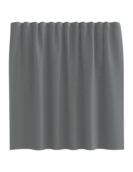 Tende in Voile con Tasche per Aste 2 pz Grigio Scuro