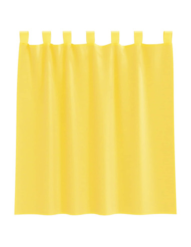 Tende in Voile con Passanti 2 pz Giallo 140x140 cm