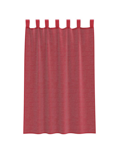 Tende in Voile con Passanti 2 pz Rosso Vino 140x175 cm
